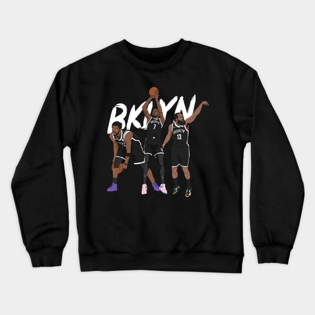 Brooklyn Nets Tshirt Crewneck Sweatshirt by xavierjfong